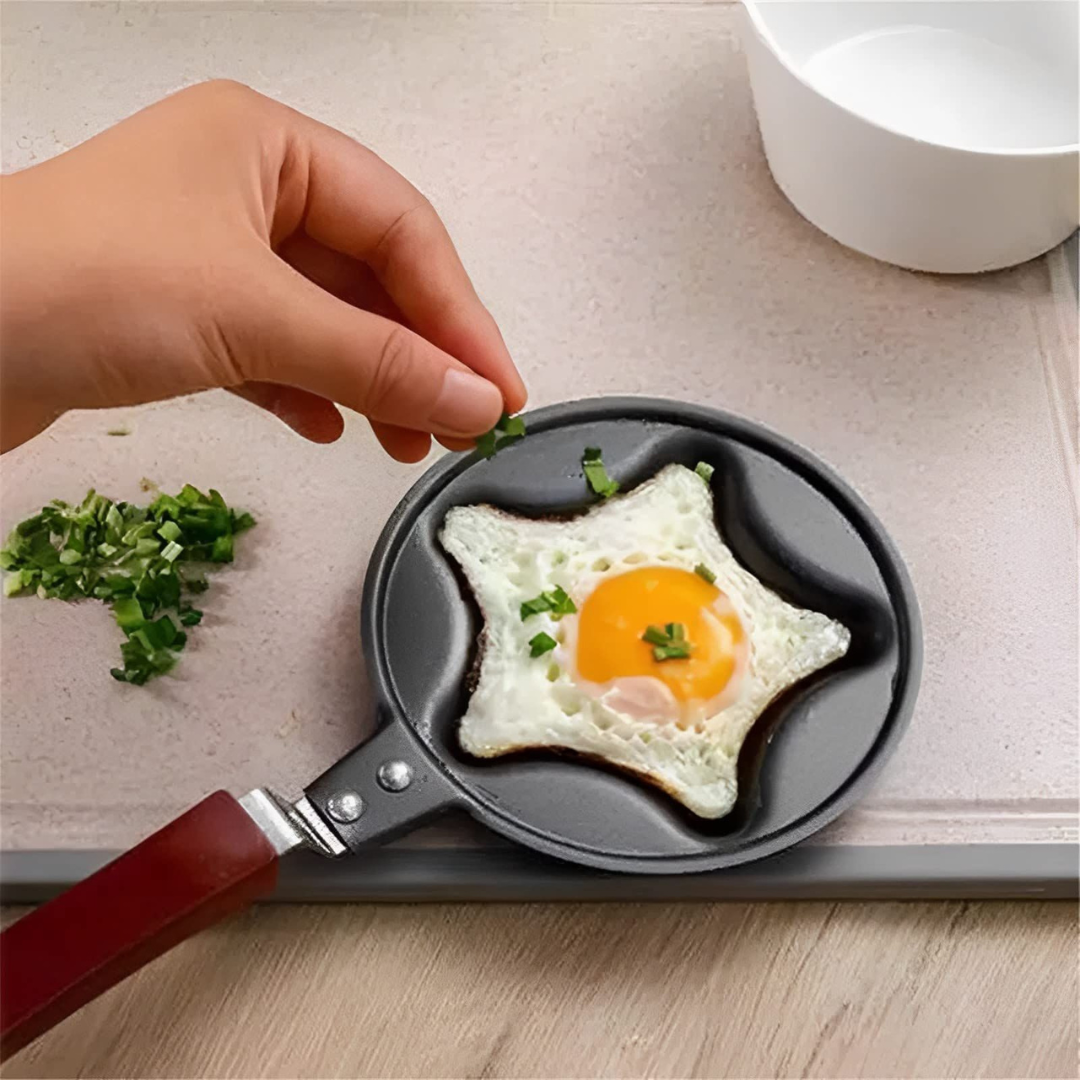 Creative Mini Nonstick Egg Frying Pan – Heart, Flower, Star & Fruit Shaped Egg Mold