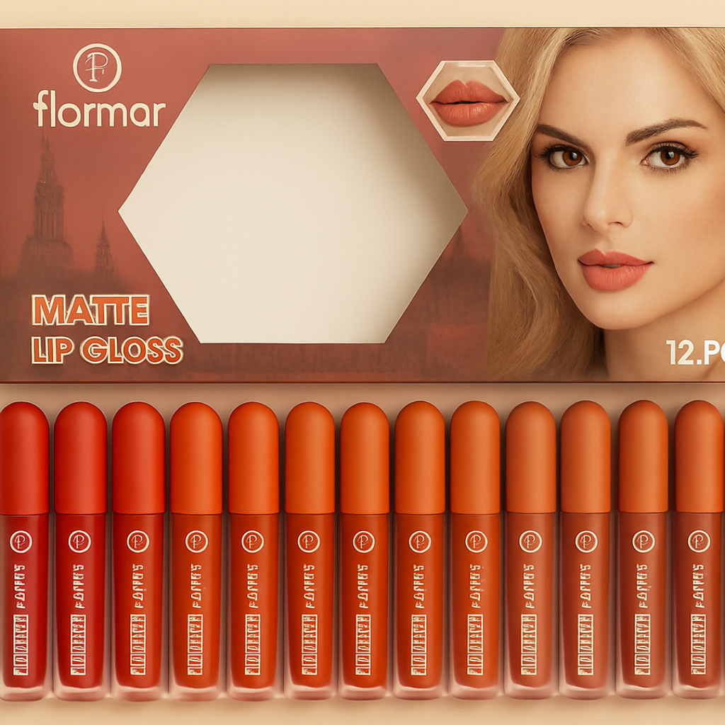 Nude Shades High Pigmented Lipgloss – Set of 6 & 12 Creamy Long-Lasting Glosses