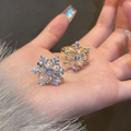 Sparkling Flower Rotating Ring – Adjustable Elegant Spinning Ring for Women