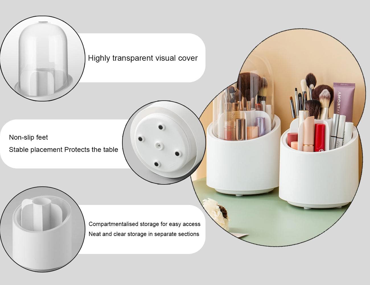 Brush Container Makeup Brush Holder Dust