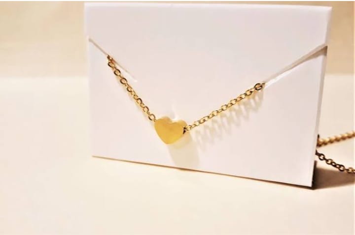 Tiny Heart Shape Pendent For Girls - golden