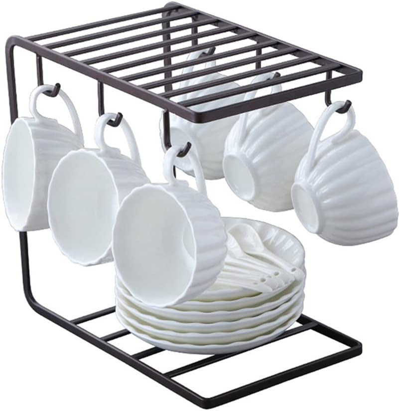 Modern Space-Saving Mug Organizer with Smooth Hooks for Kitchen
