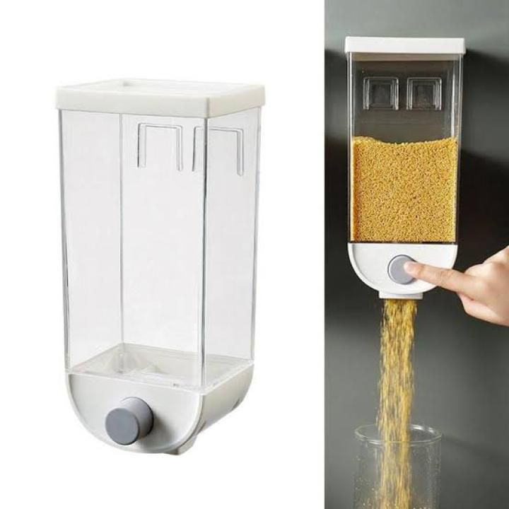 Wall Mounted Rice & Grain Storage Box | Kitchen Food Organizer Container