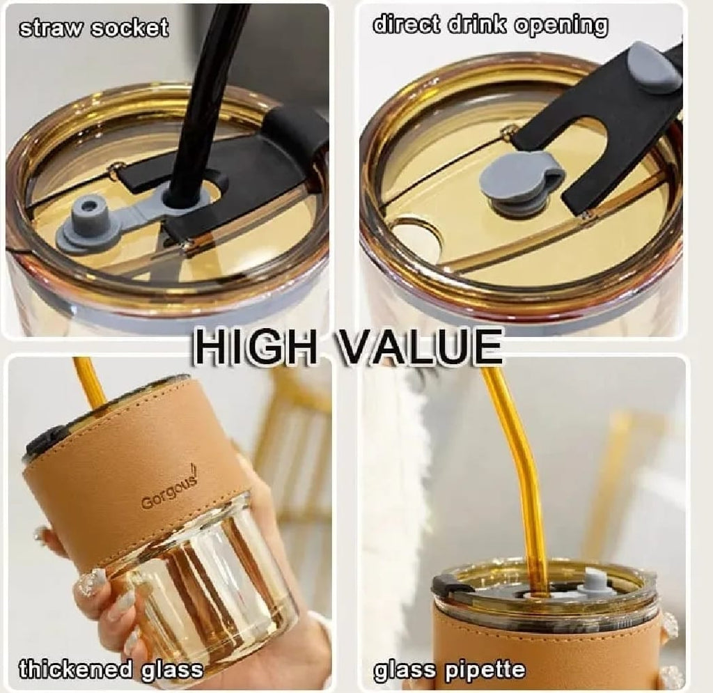 Reusable Coffee Mug with Straw – Leakproof Lid