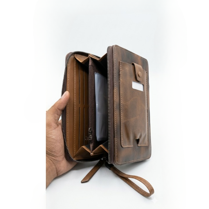 Kingro Premium Long Zipper Wallet with Phone Pocket – Multi Card Holder Organizer for Men & Women
