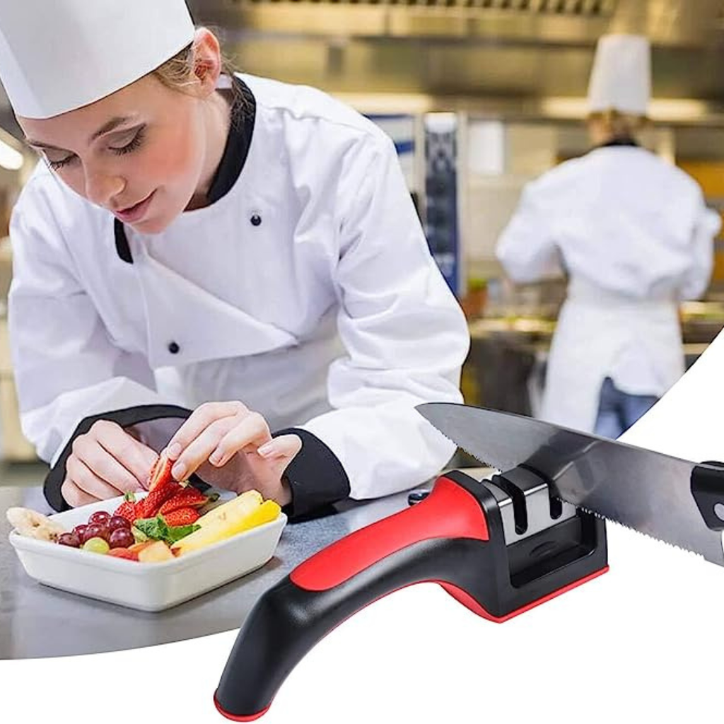 3-in-1 Knife Sharpener With Fruit And Meat Knife Peeler