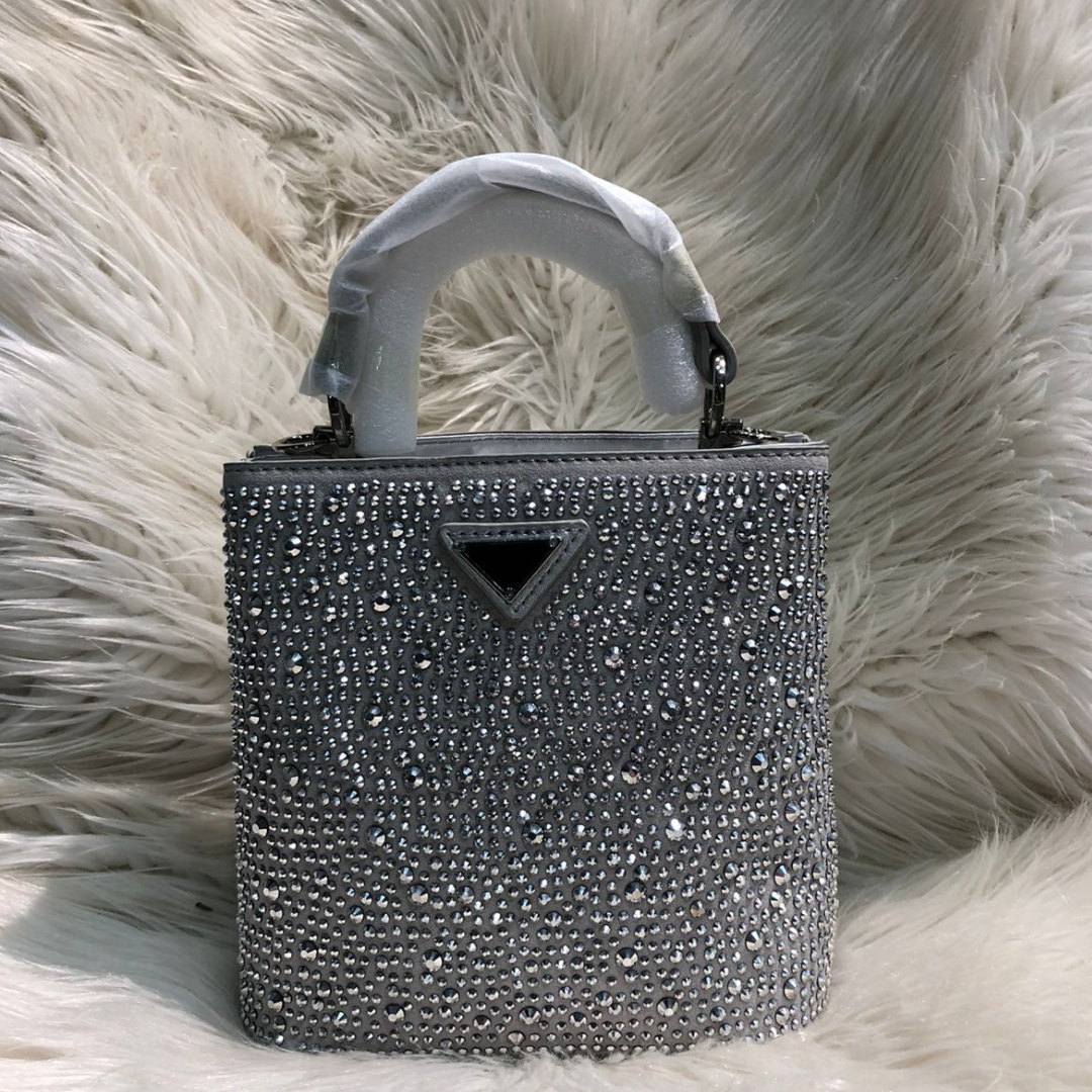 Stylish Sparkling Party Purse | Elegant Top Handle Bag for Weddings & Events (8 × 7 Inches)