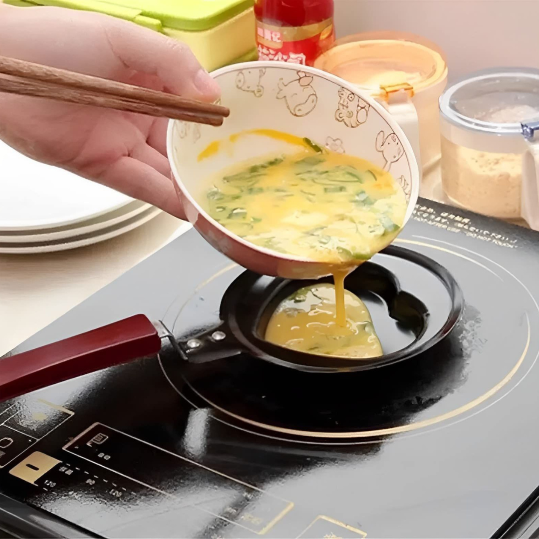 Creative Mini Nonstick Egg Frying Pan – Heart, Flower, Star & Fruit Shaped Egg Mold