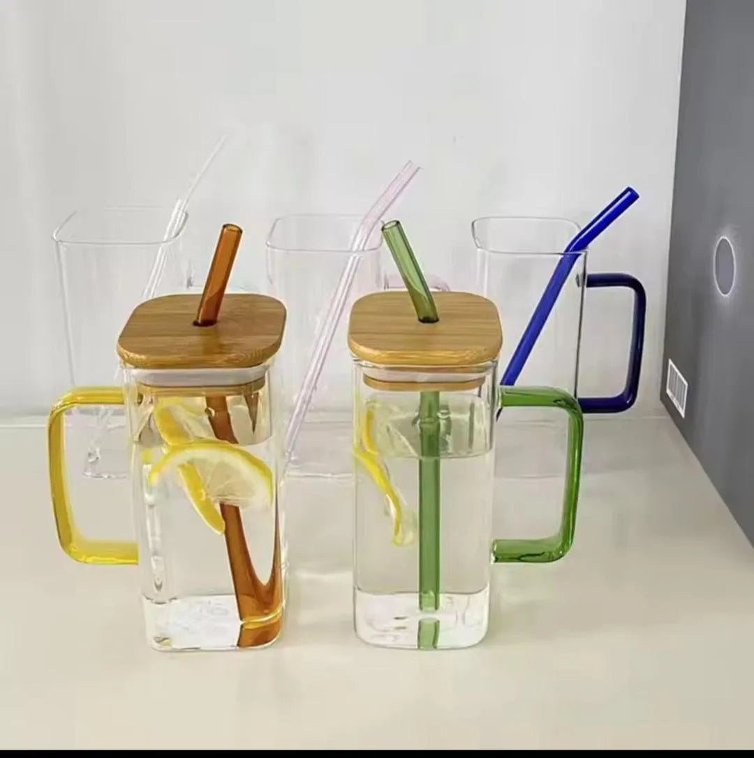 Glass Tumbler for Coffee Tea Juice Travel Use