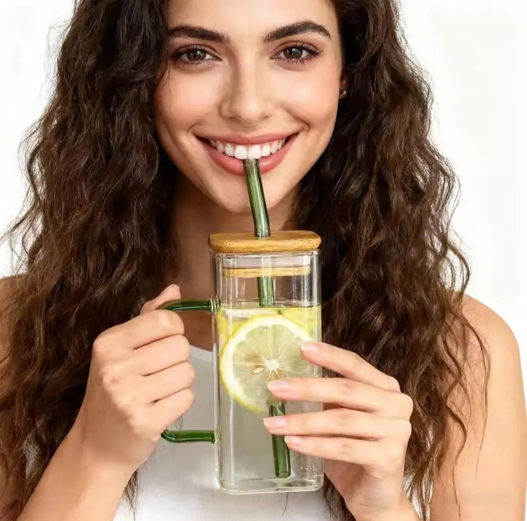 Glass Tumbler for Coffee Tea Juice Travel Use